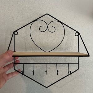 Decorative shelf & hooks